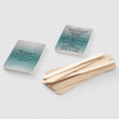 Turkoois en Zilver Glitter - Programma Handwaaier (Niet-gemonteerd)