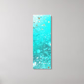 Turkoois Folie Achtergrond Canvas Afdruk (Voorkant)