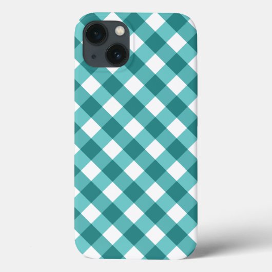 Turkoois geruit Case-Mate iPhone hoesje (Achterkant)