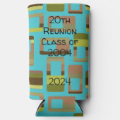 Turkoois gestreepte rechthoeken (Voorkant)