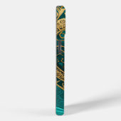 Turkoois Gouden Hart Case-Mate iPhone Case (Achterkant / Rechts)