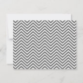 Turkoois Houtskool Chevrons Monogram Bedankt (Achterkant)