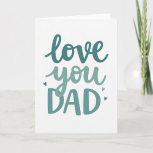 Turkoois Ik Hou Van Jou Papa Kunstkaart Kaart