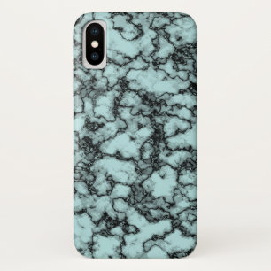 Turkoois marmerpatroon iPhone x hoesje