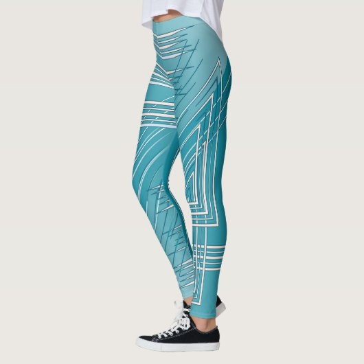 Turkoois opaal wit leggings (Links)