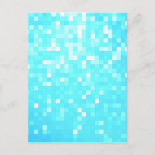 Turkoois-pixelsprankeling Briefkaart