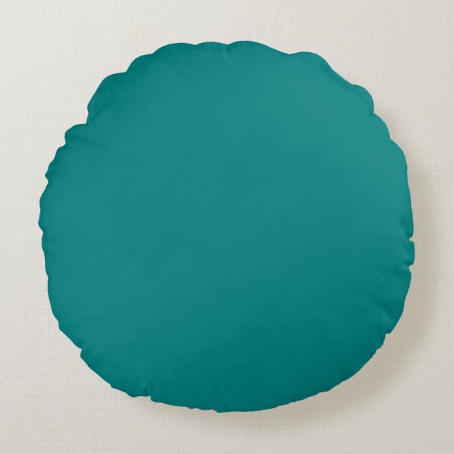 Turkoois Rond Kussen (Voorkant)