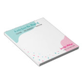 Turkoois roze sterren Een notitie van de moeder va Notitieblok (Schuin)