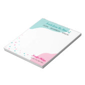 Turkoois roze sterren Een notitie van de moeder va Notitieblok (Gedraaid)