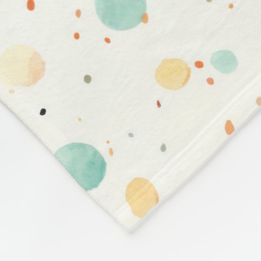 Turkoois tangerine Stippen Fleece Deken (Hoek)