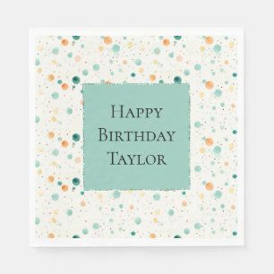 Turkoois tangerine Stippen Servet