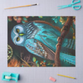 Turkoois uil tissuepapier (Craft)