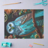 Turkoois uil tissuepapier (Craft)