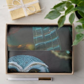 Turkoois uil tissuepapier (Geschenk)