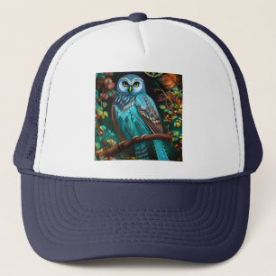 Turkoois uil trucker pet