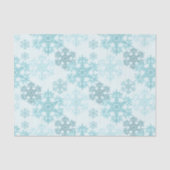 Turkoois Winter Ijs Sneeuwvlok Patroon Tissuepapie Tissuepapier (Voorkant)