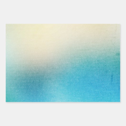 Turkoois Wit Aqua Blauwe Strand Witte Zeester Inpakpapier Vel (Voorkant 2)