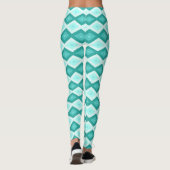 Turkooisdiamantpatroon Leggings (Achterkant)