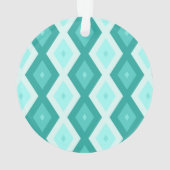 Turkooisdiamantpatroon Ornament (achterkant)