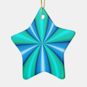 turkooise blauwe abstracte kunst keramisch ornament (Links)