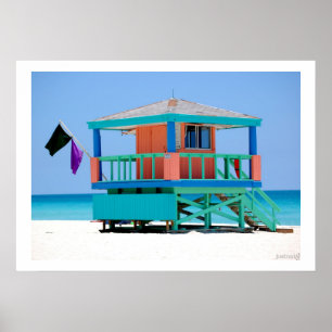 turkooise blauwe standaard poster