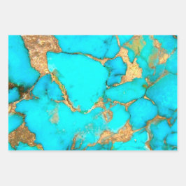 turkooise stone foto inpakpapier vel