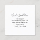 turkooisontwerp vierkante visitekaartje (Achterkant)