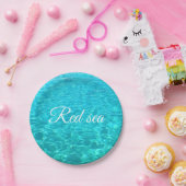 Turkooisoppervlak van het Rode zee in Egypte Papieren Bordje (Feest)