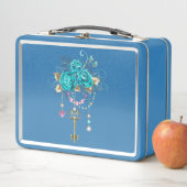 Turkooisrozen met Sleutels (In situ)