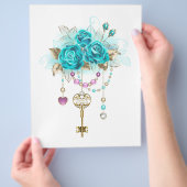 Turkooisrozen met Sleutels Flyer (Hand)