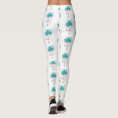 Turkooisrozen met Sleutels Leggings (Achterkant)