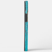 Turkooisverf op weed hout Case-Mate iPhone case (Achterkant / Rechts)