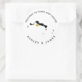 Turks and Caicos Mariage Stickers de bienvenue, Fa (Sac)
