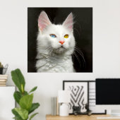 Turks ANGORA CAT Poster (Thuiskantoor)