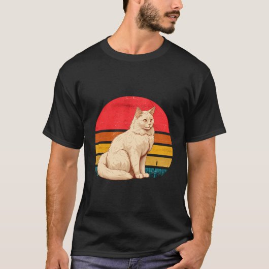 Turks angora zonsondergang retro ontwerp mam vade t-shirt (Voorkant)