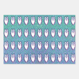 Turks angorkat - Blauwe oogangora Inpakpapier Vel