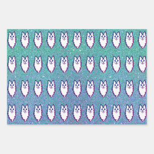 Turks angorkat - Blauwe oogangora Inpakpapier Vel