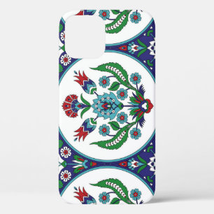 Turks Arabisch, tulpenbloemen, naadloos patroon. iPhone 12 Hoesje