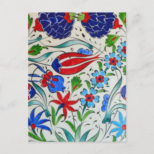 Turks bloemontwerp briefkaart (Voorkant)