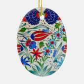 Turks bloemontwerp keramisch ornament (Achterkant)