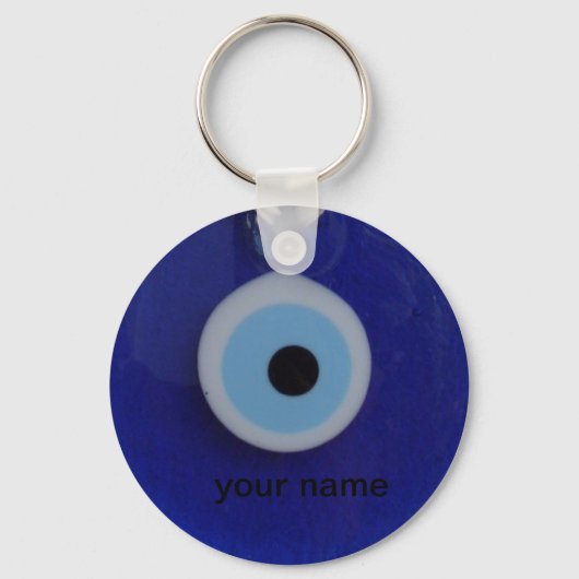 Turks bolle oogamulet label Sleutelhanger (Voorkant)