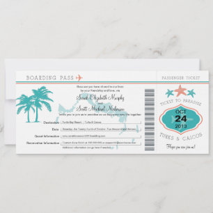 Turks & Caicos Enregistrer la date Carte d'embarqu