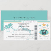 Turks & Caicos Enregistrer la date Carte d'embarqu (Devant / Derrière)