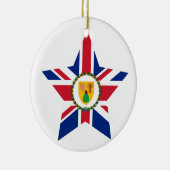Turks+Caicos+Islands Star Keramisch Ornament (Rechts)