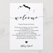 Turks & Caicos Trouw Welkomstbrief & Reisprogramma Programma (Voorkant)