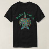 Turks Caicos TShirt Tribal Turtle Cadeau TShirt (Design devant)