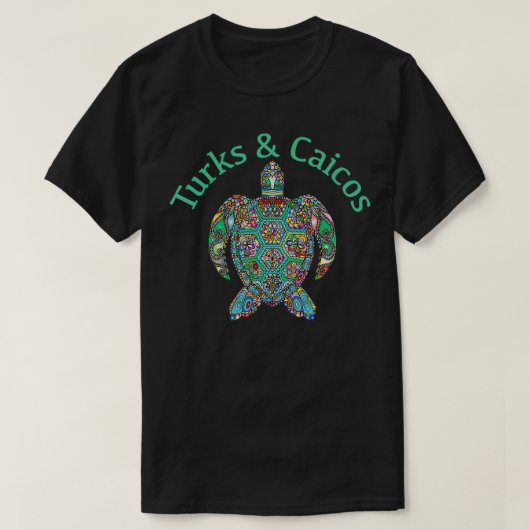 Turks Caicos TShirt Tribal Turtle Gift TShirt (Design voorkant)