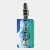 Turks & Caicos zee lucht Bagagelabel (Voorkant verticaal)