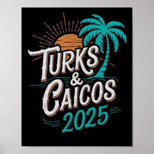 Turks Caicoseilanden 2025 Vakantie Souvenirs - Uni Poster