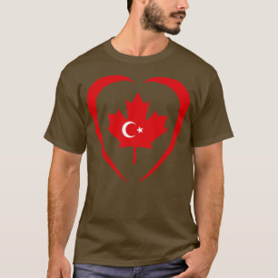 Turks-Canadese multinationale patriot vlag hart T-shirt